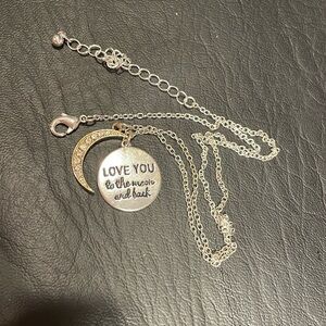 “Love You to the Moon and Back” pendant